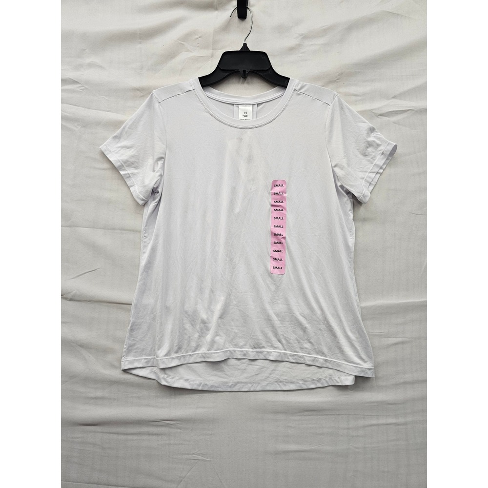 Member's Mark Womens Active Short Sleeve Tee White Polyester Blend Size Small